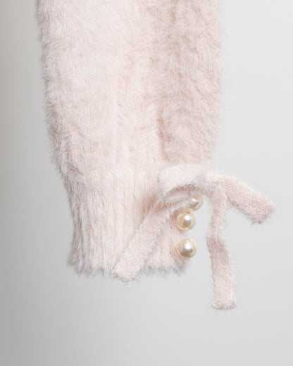 リボン×キャミフェザーニットセット