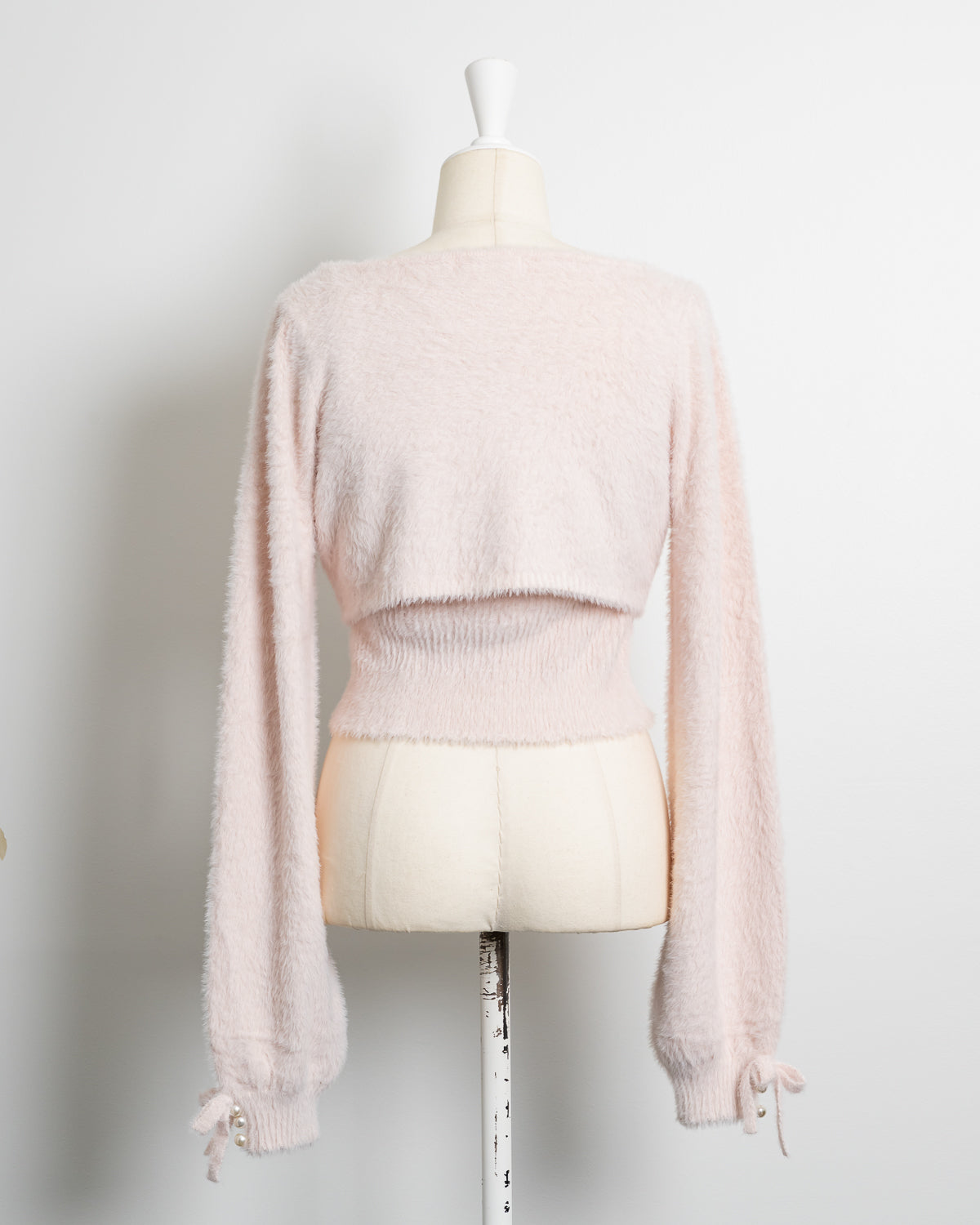 リボン×キャミフェザーニットセット