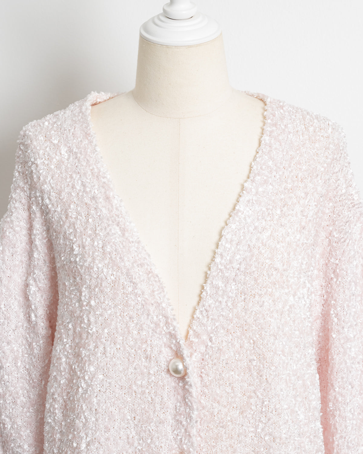 ファンシーヤーンボリュームロングカーデ