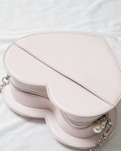 はしごリボンキルティングハートバッグ