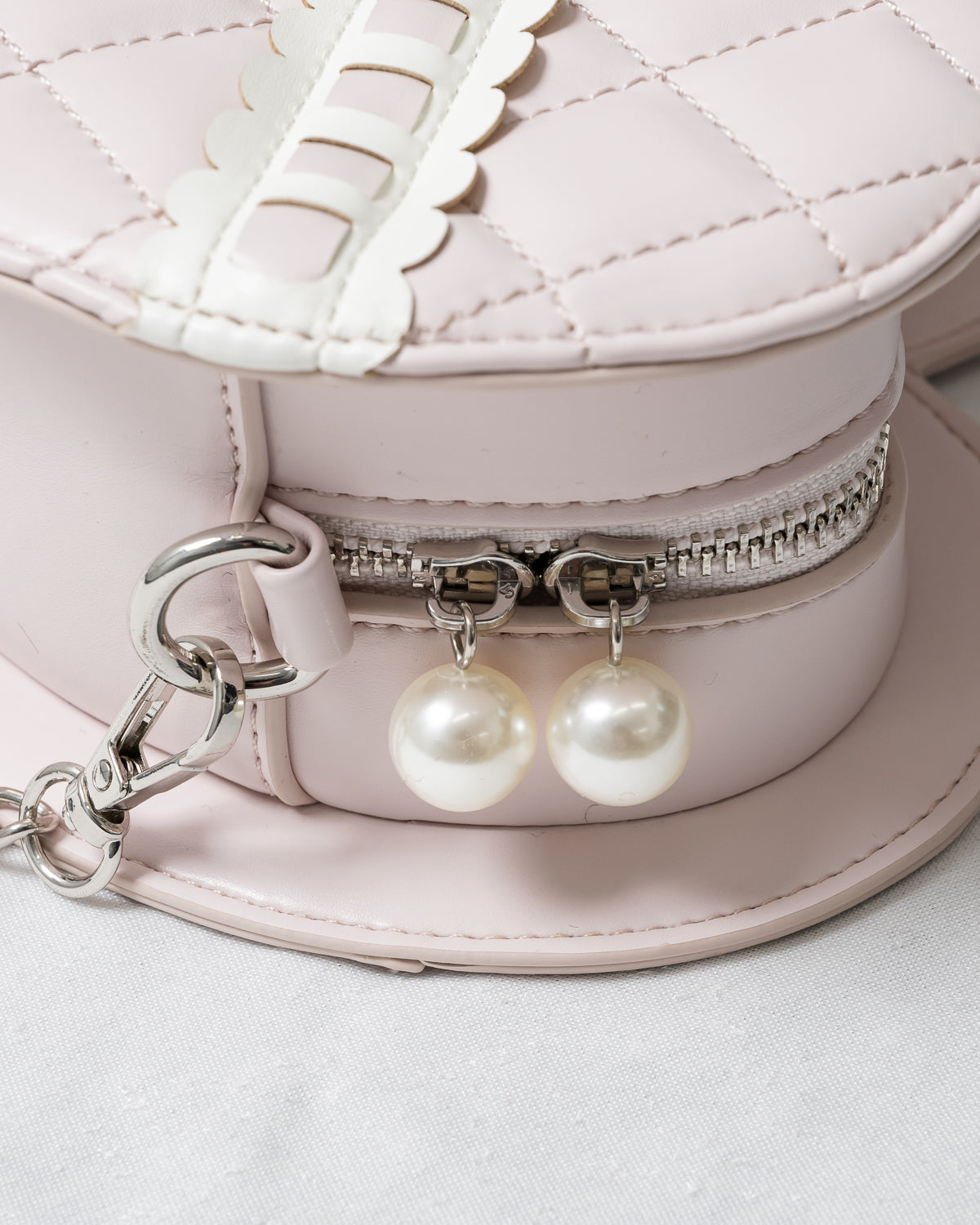 はしごリボンキルティングハートバッグ