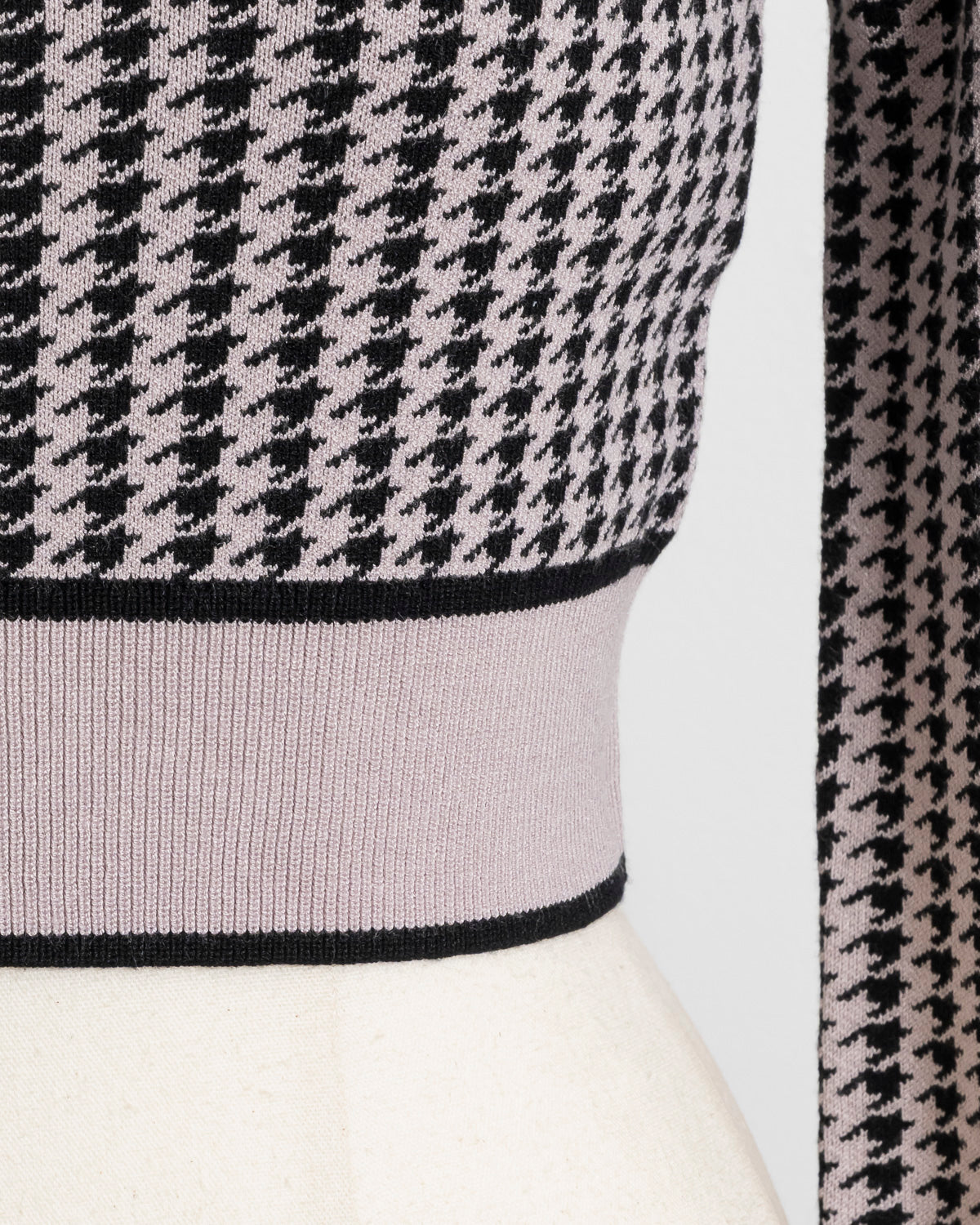 千鳥柄ビジューチョーカーニット