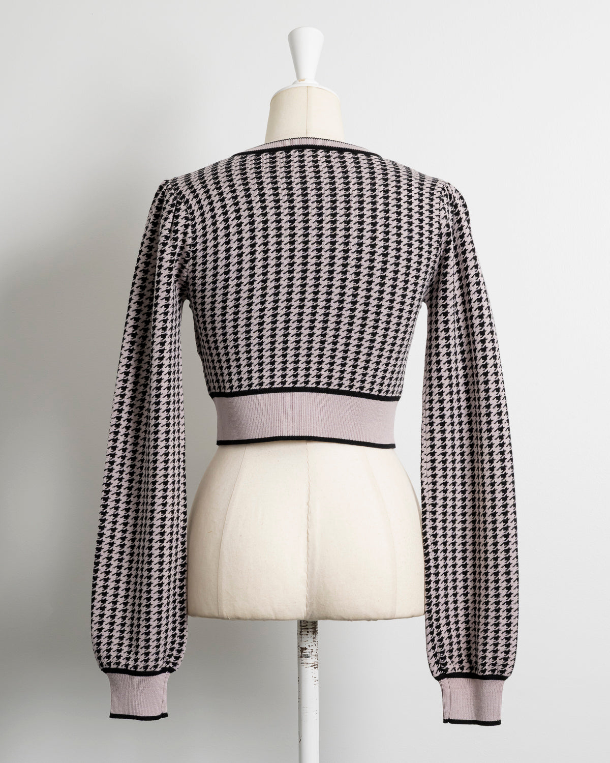 千鳥柄ビジューチョーカーニット