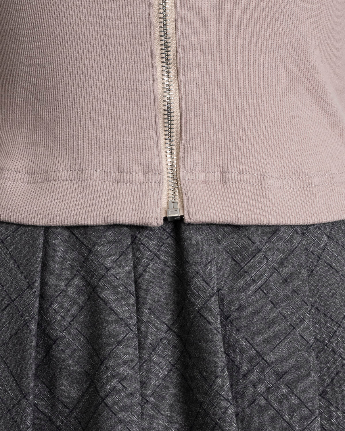 バイカラーチェックカットプリーツワンピース – pium