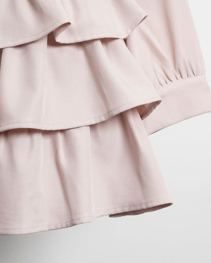 フロントリボンティアードミニワンピース