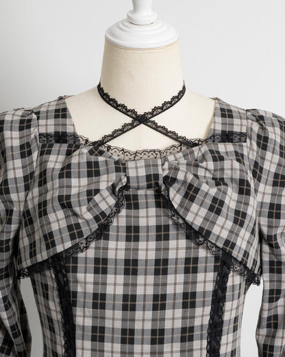 フロントリボンティアードミニワンピース