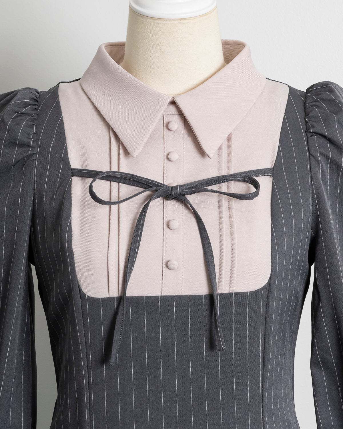 ヨーク切り替えティアードミニワンピース