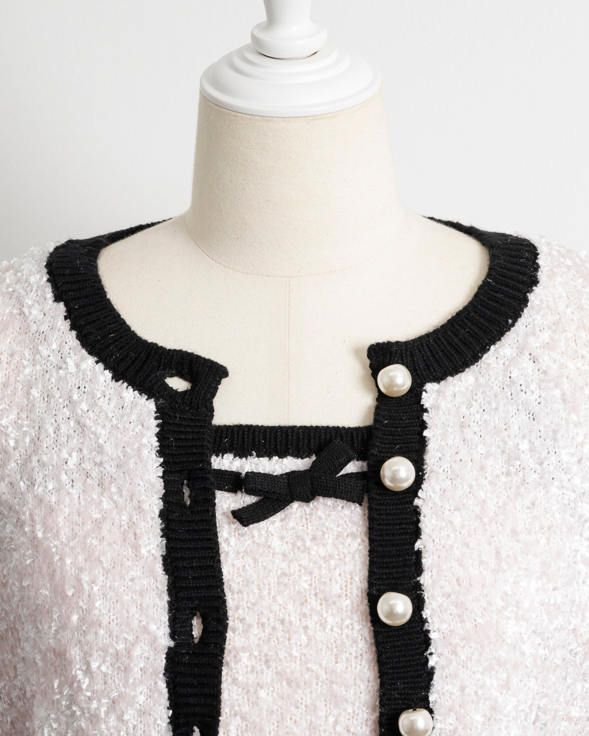 ファンシーヤーンニットカーデ×キャミセット