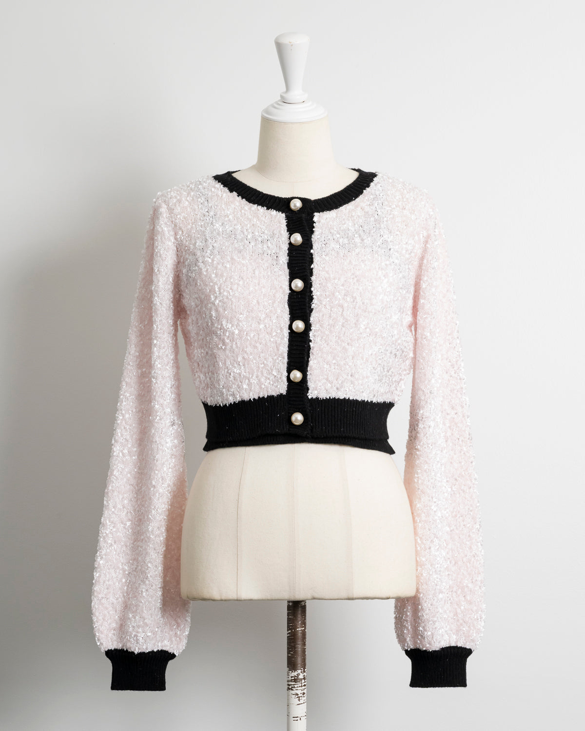 ファンシーヤーンニットカーデ×キャミセット