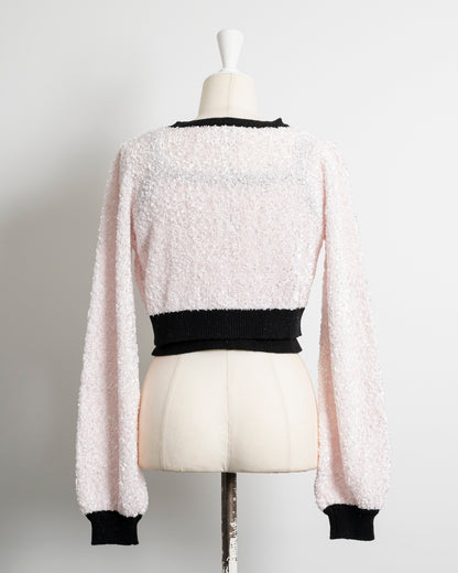 ファンシーヤーンニットカーデ×キャミセット