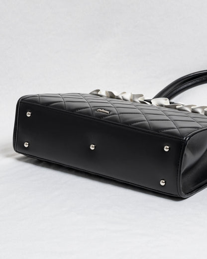 フロントフリルキルティングトート