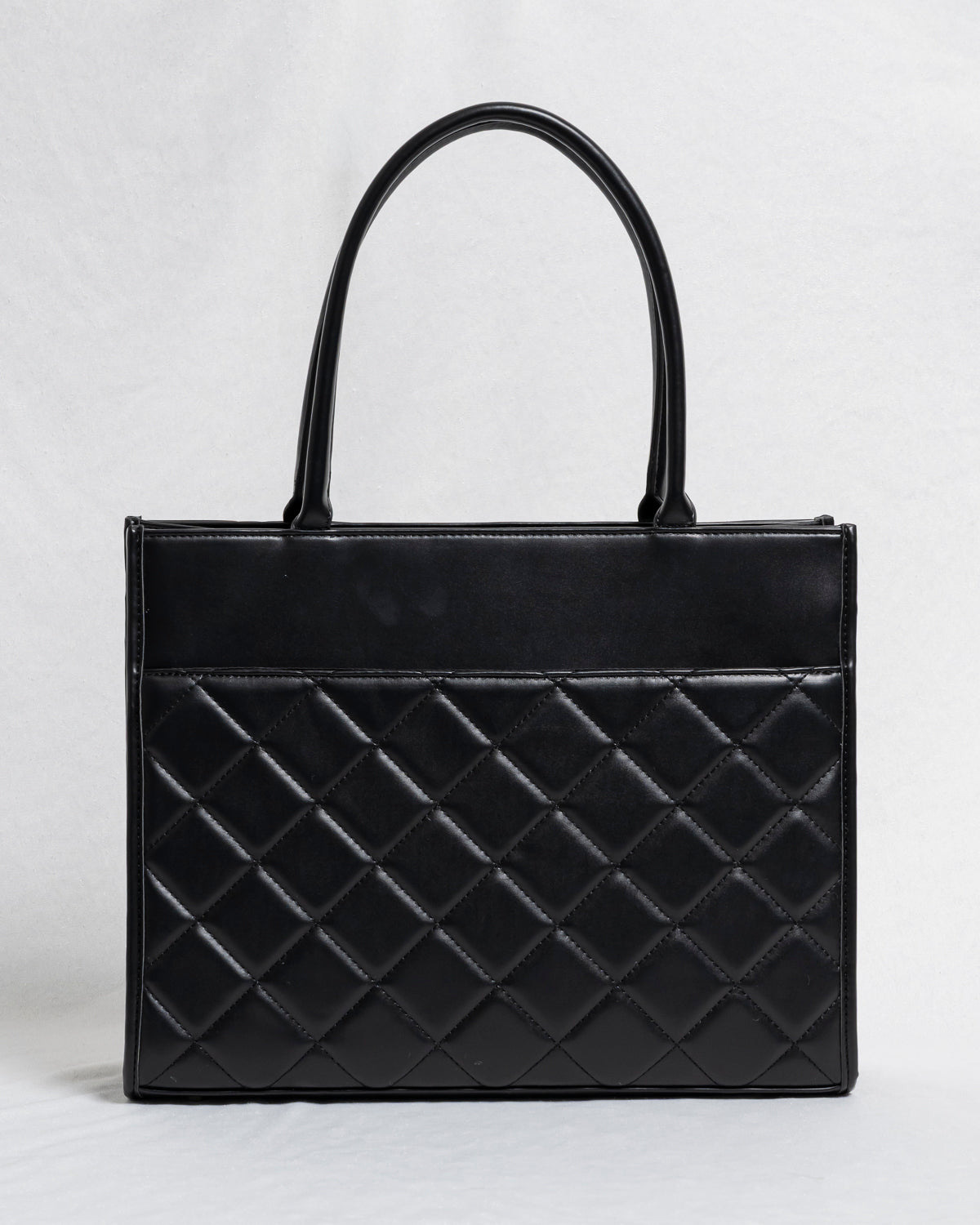 フロントフリルキルティングトート