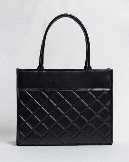 フロントフリルキルティングトート