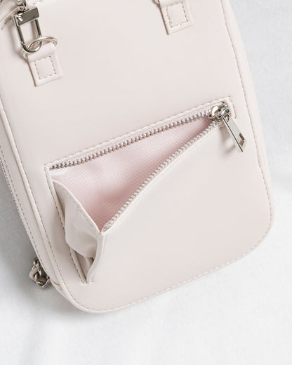 フロントリボンキルティングフォンホルダー