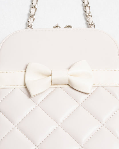 フロントリボンキルティングフォンホルダー