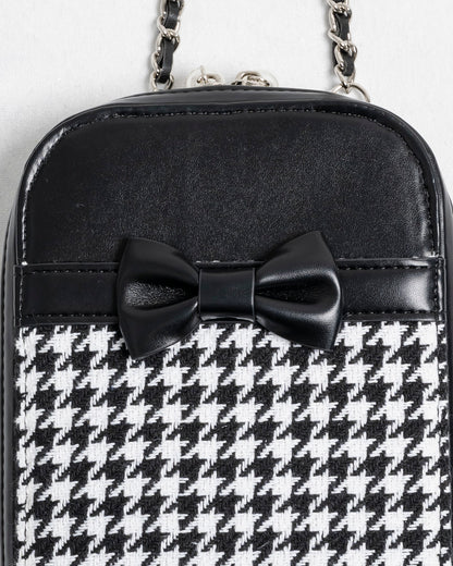 フロントリボン千鳥柄フォンホルダー