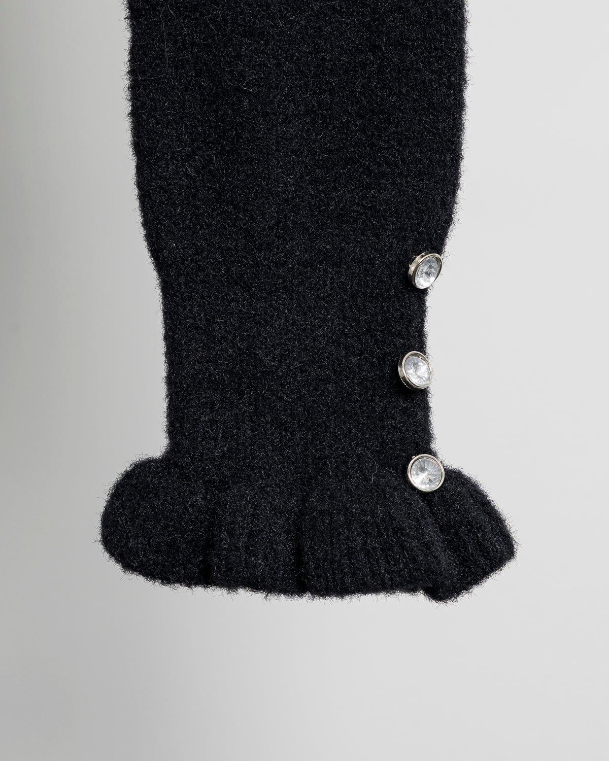 ファー付きオフショルフェザーニット