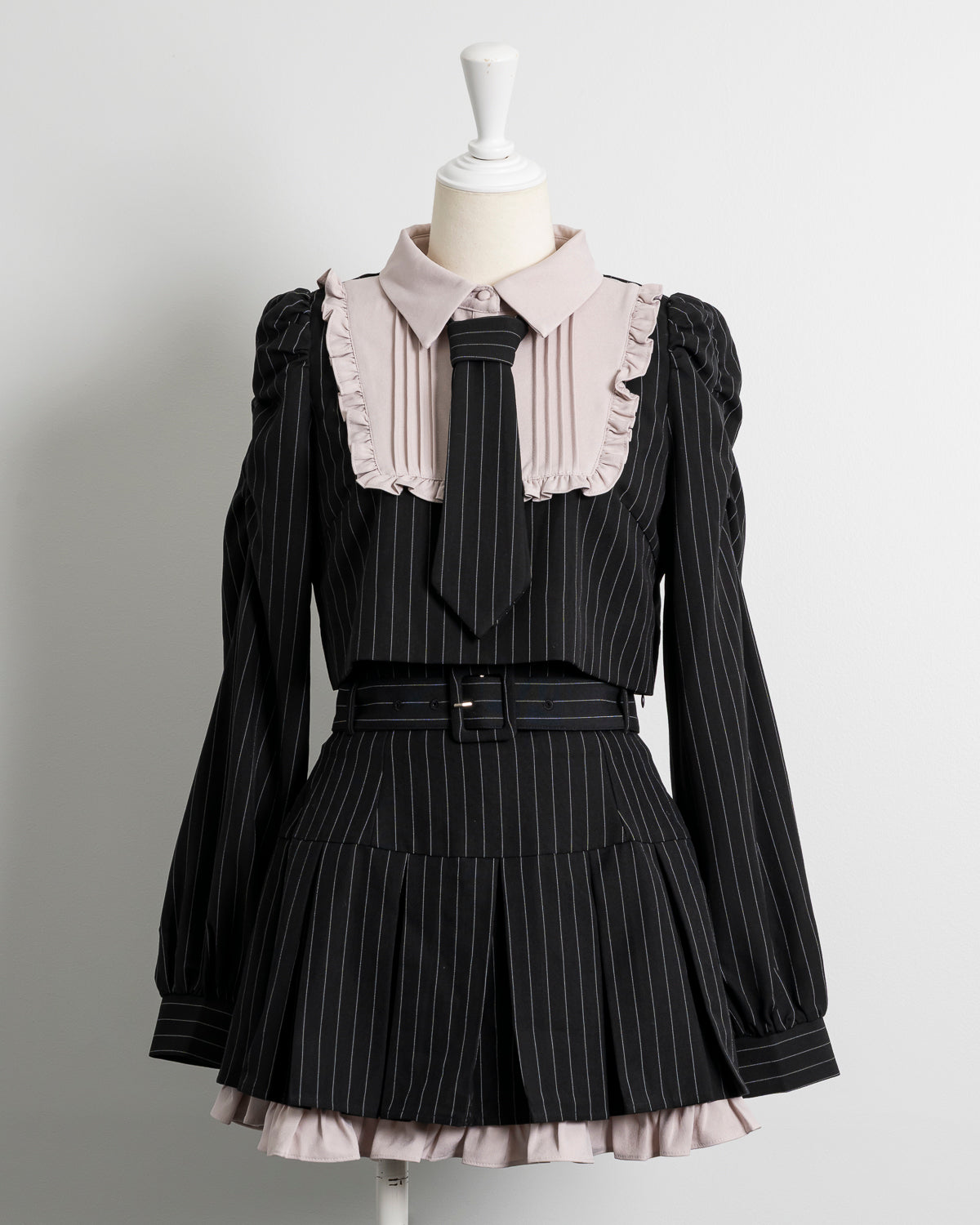 pium ハイウエストフリルプリーツミニスカート ハイウエストフリルプリーツミニスカート – pium