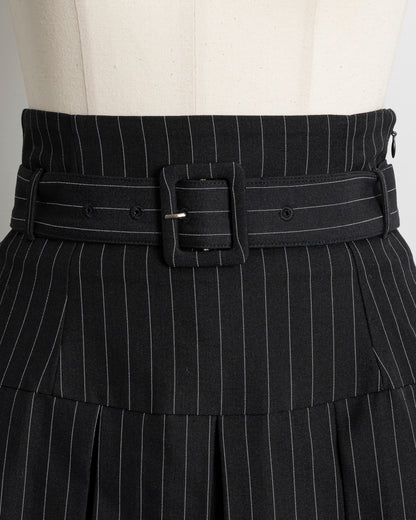 ハイウエストフリルプリーツミニスカート