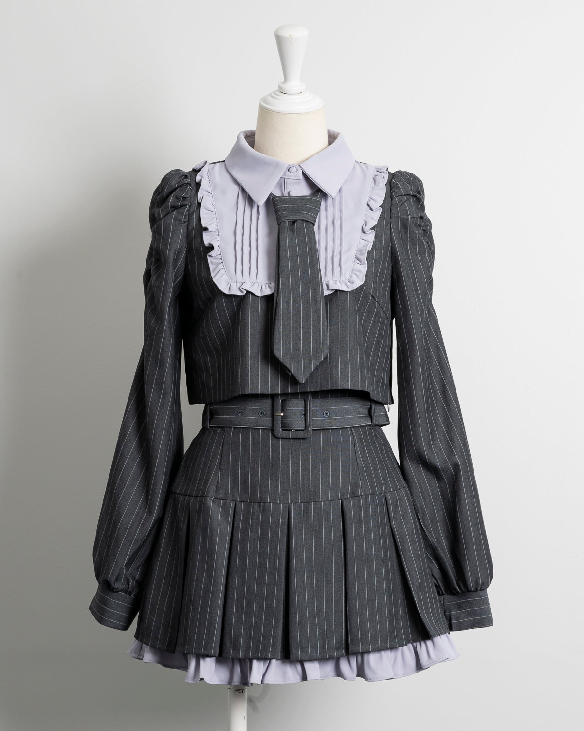 ハイウエストフリルプリーツミニスカート – pium