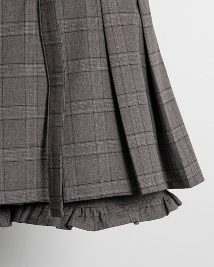 ハイウエストベルトプリーツスカパン