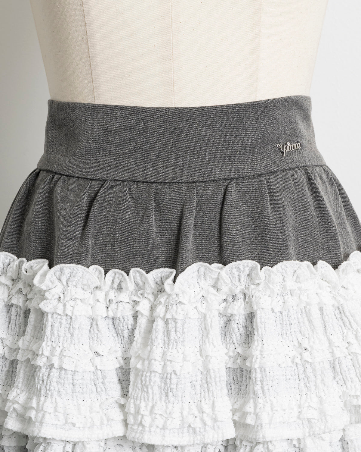 レースミックスティアードスカート