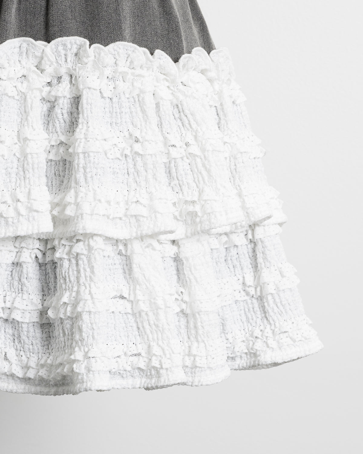 レースミックスティアードスカート