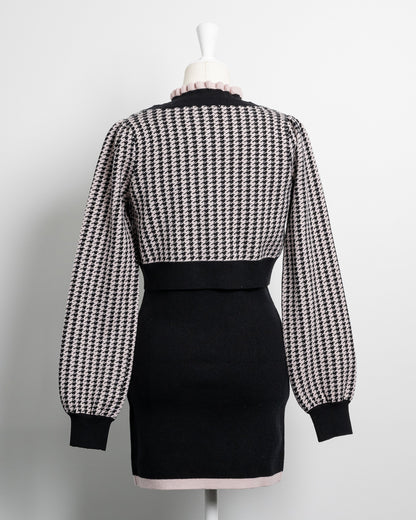 ビジューリボンニットワンピセット