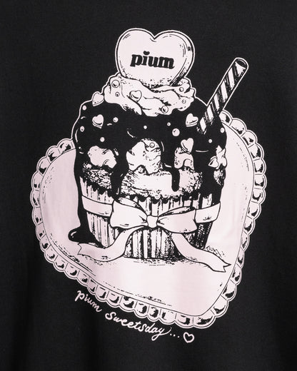pium melty cupcake オーバーサイズスウェット