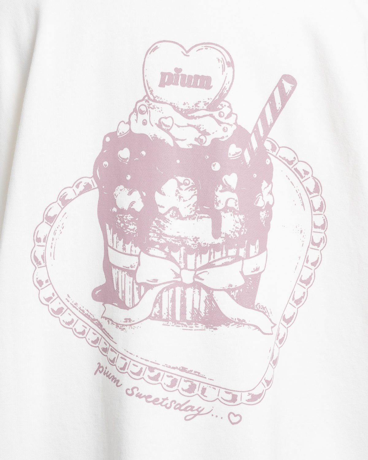 pium melty cupcake オーバーサイズスウェット