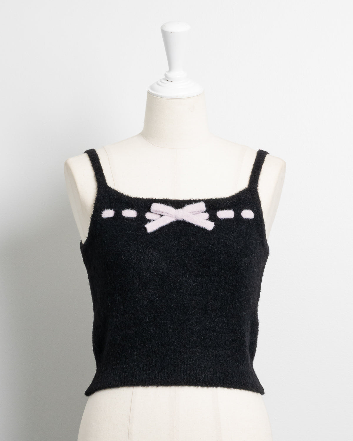 フロントリボンレイヤードマシュマロニット