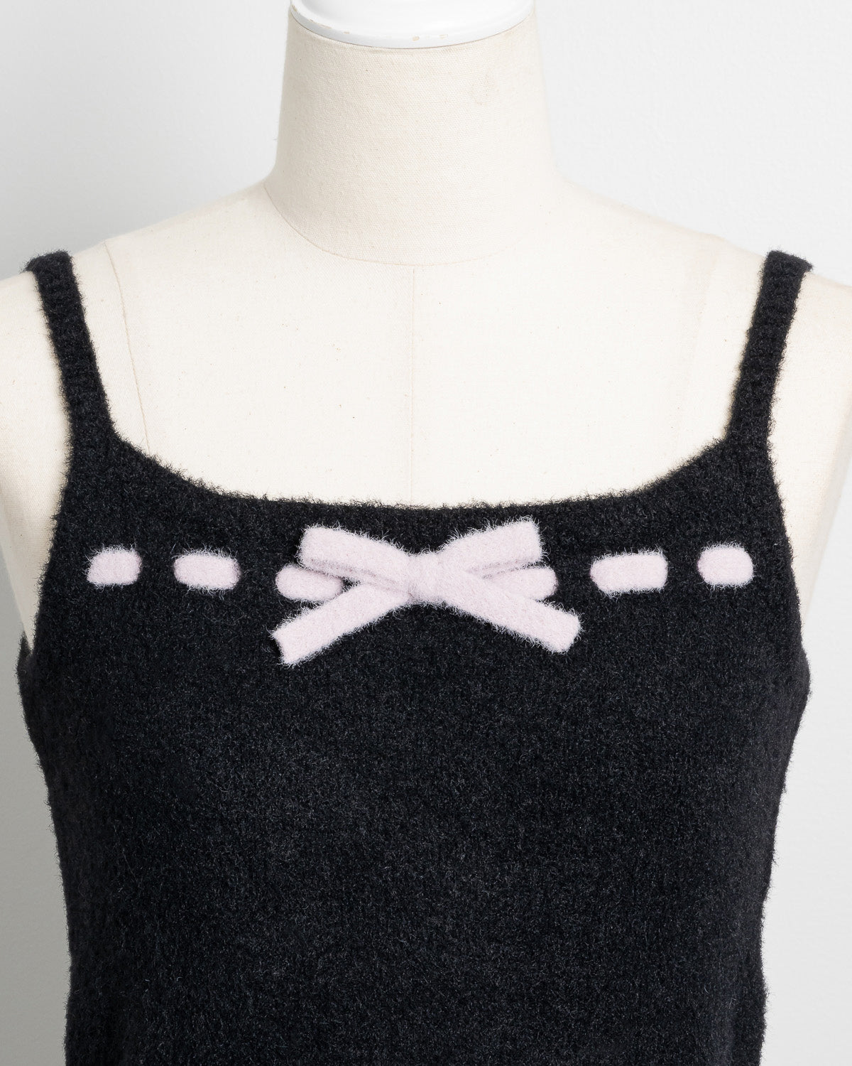 フロントリボンレイヤードマシュマロニット