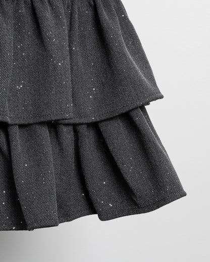 ティアードフリルラメスカート