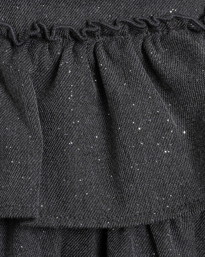 ティアードフリルラメスカート