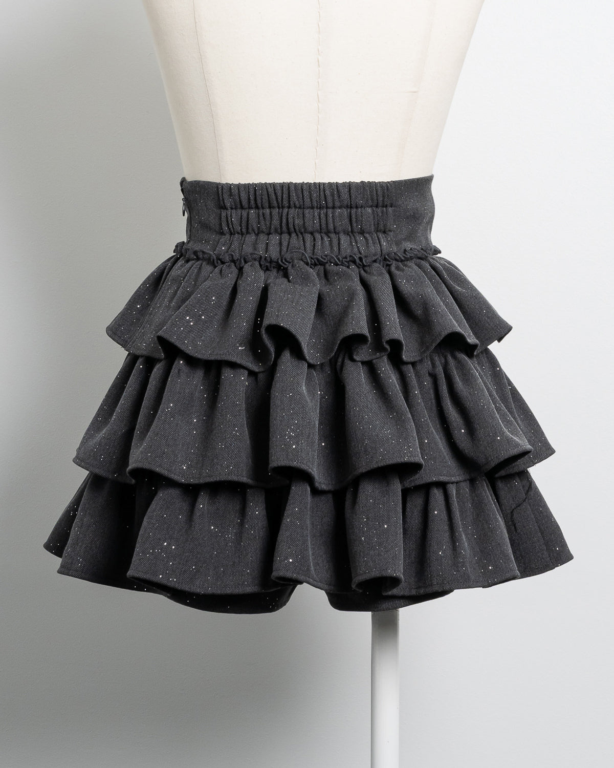 ティアードフリルラメスカート