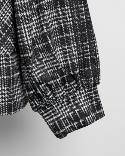 レースラインチェックカットワンピース