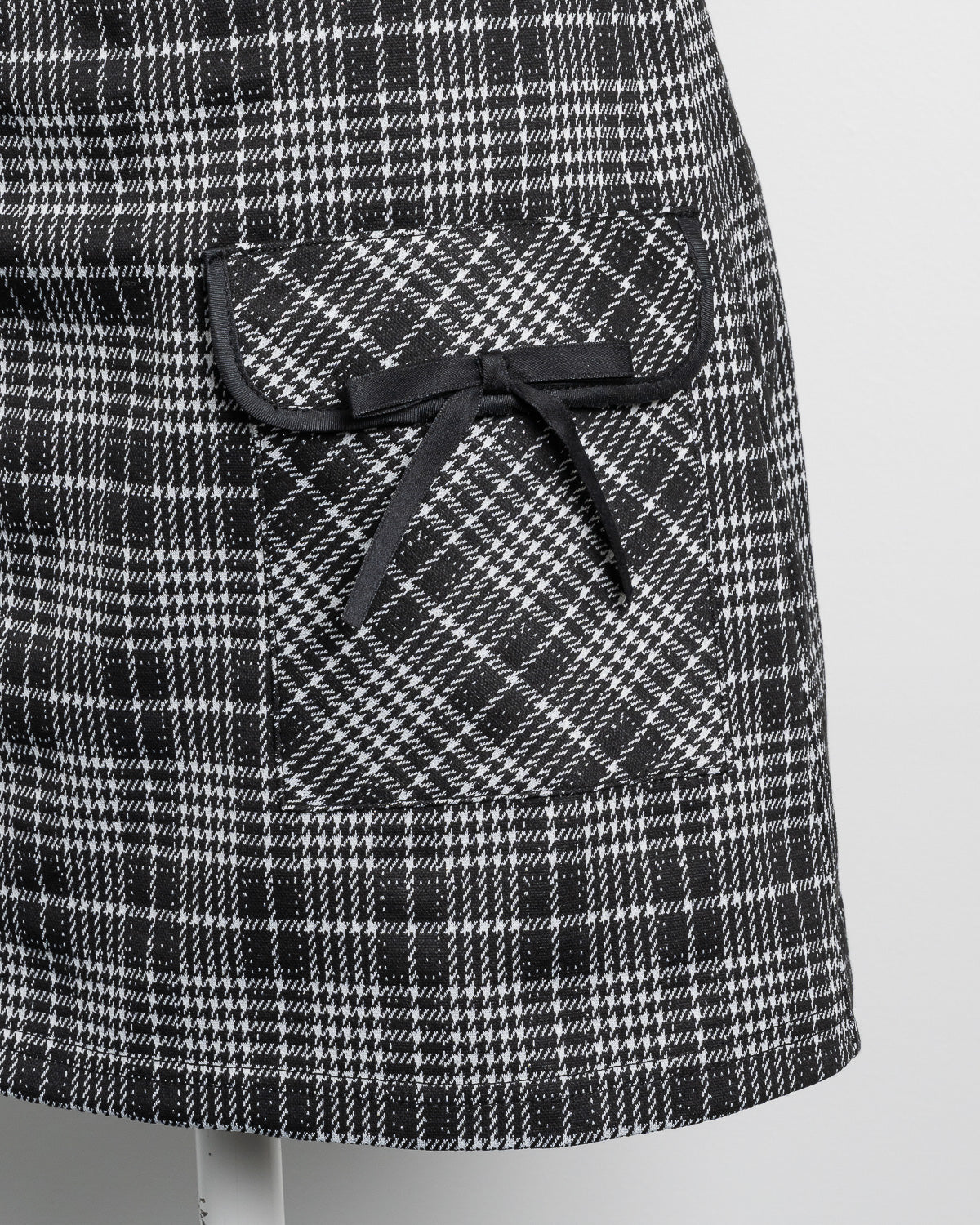 レースラインチェックカットワンピース