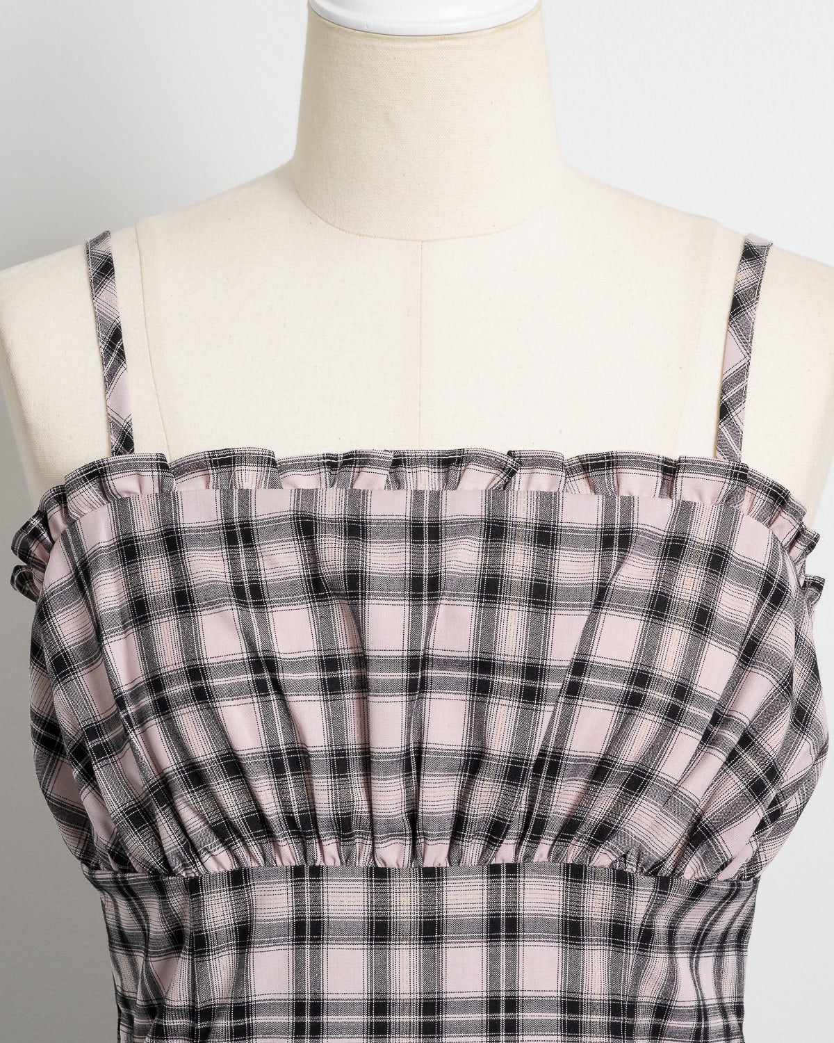 ビジューカーデ×チェックワンピセット