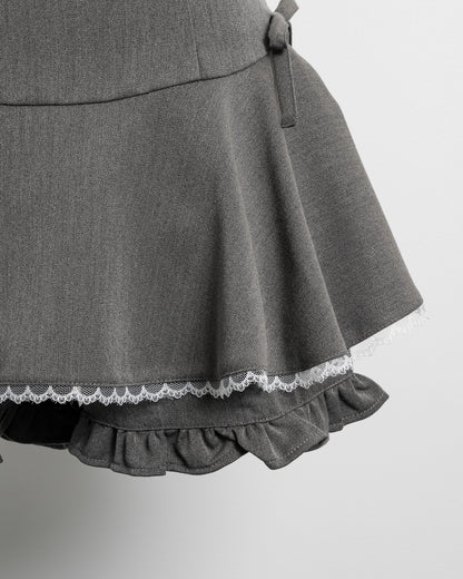 ハイウエストフレアフリルスカパン