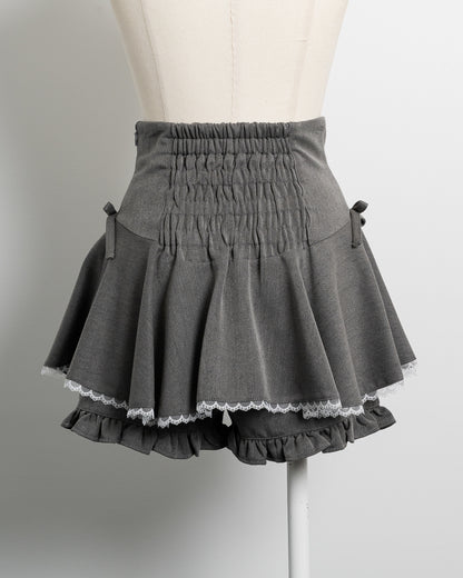 ハイウエストフレアフリルスカパン