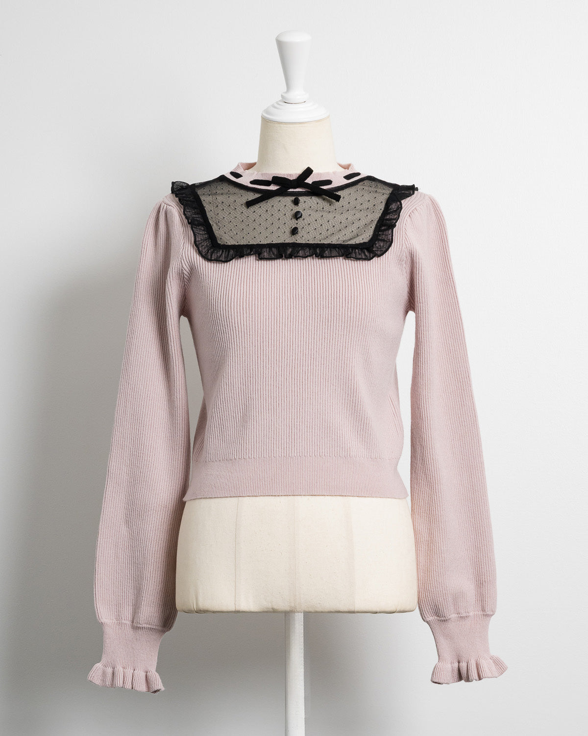 スクエアフリルドットチュールニット – pium