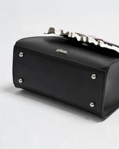 フロントリボンキルティングフラップバッグ