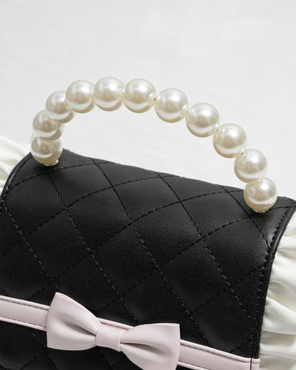 フロントリボンキルティングフラップバッグ