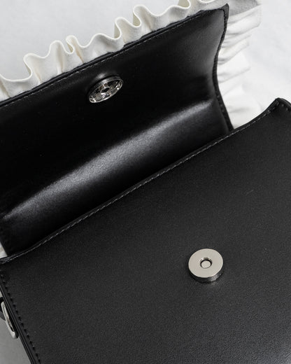 フロントリボンキルティングフラップバッグ