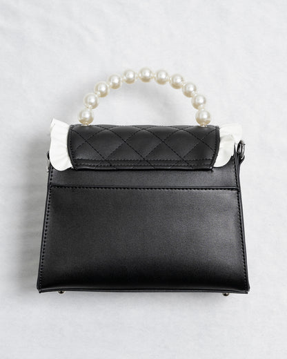 フロントリボンキルティングフラップバッグ