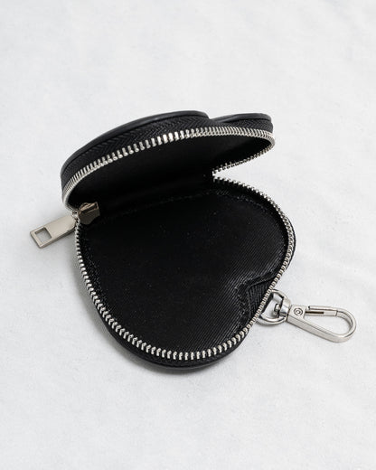 ハートポーチ付きビジューラウンドバッグ