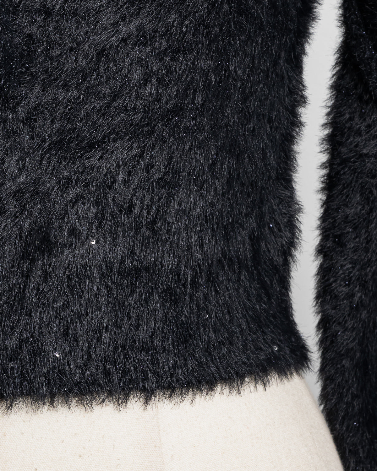 テープリボンラメフェザーニット