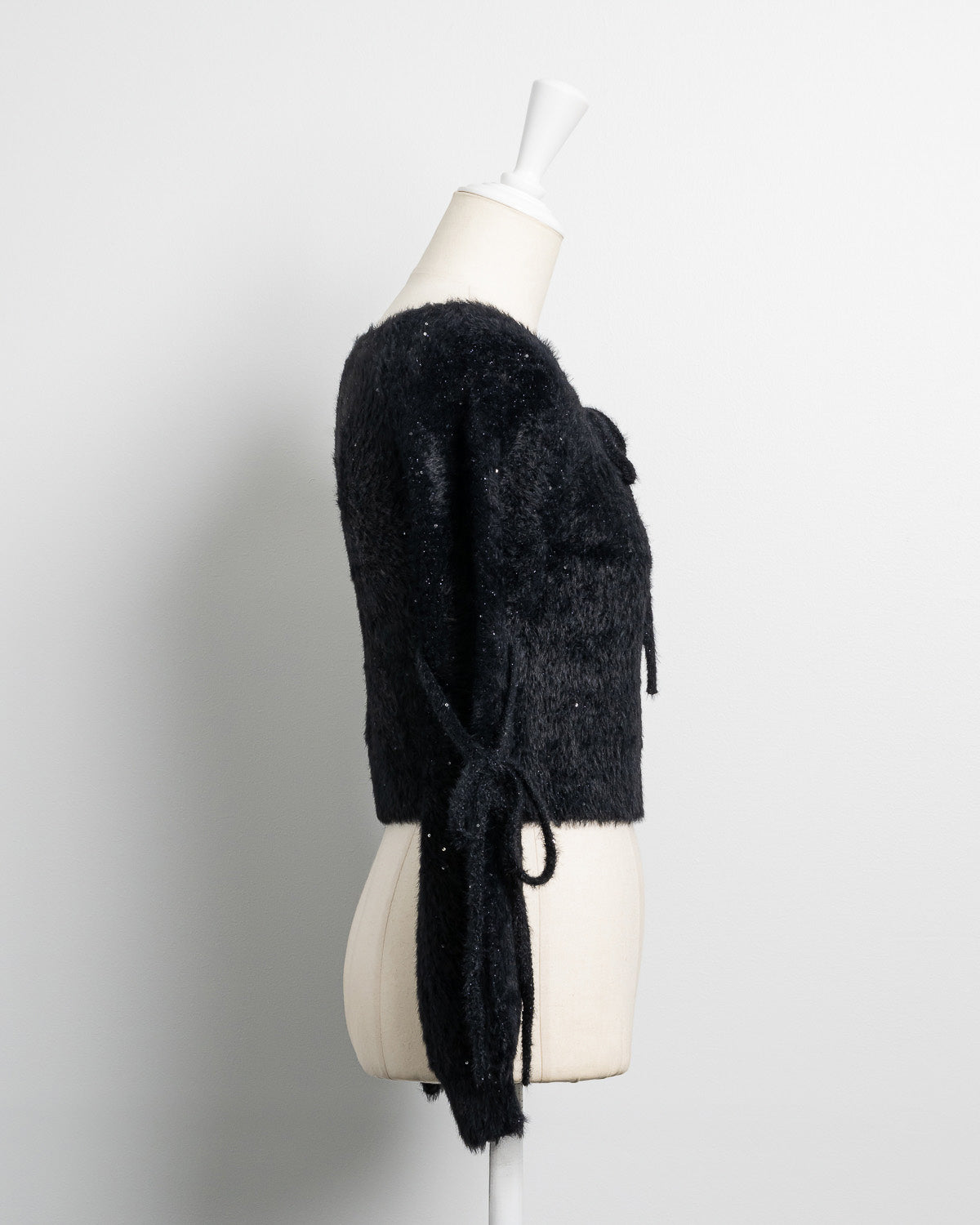 テープリボンラメフェザーニット