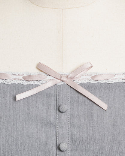 ファー付きティアードジャンパースカート