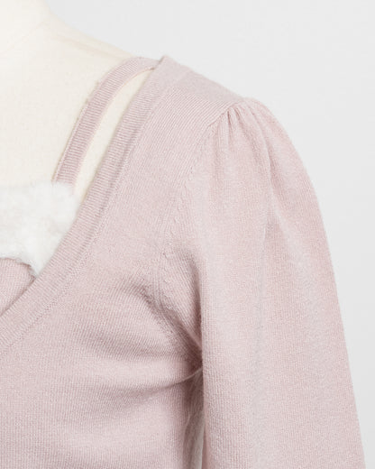 ファー付きキャミニットセット